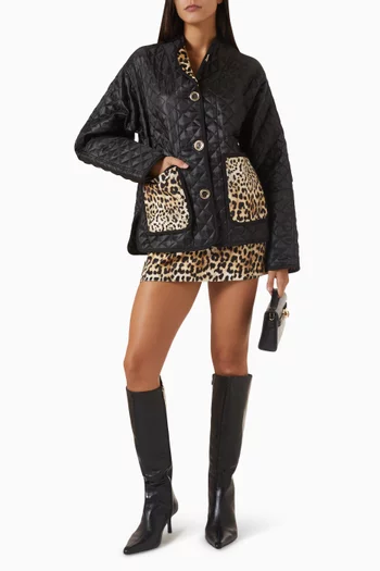 Roman Quilted Leopard Jacket