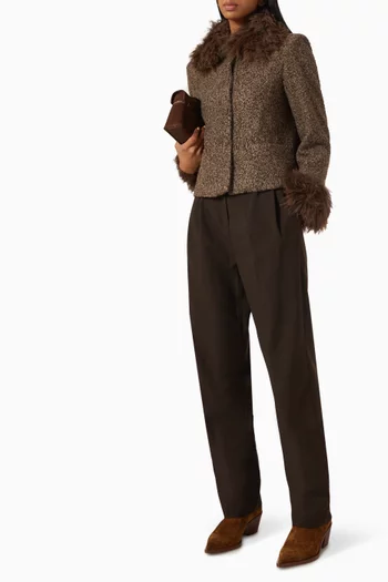 Thess Cropped Mouton Fur Jacket