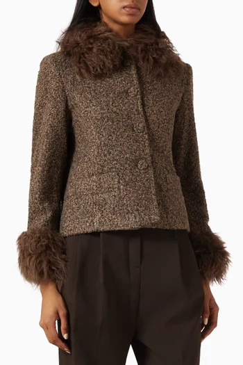 Thess Cropped Mouton Fur Jacket