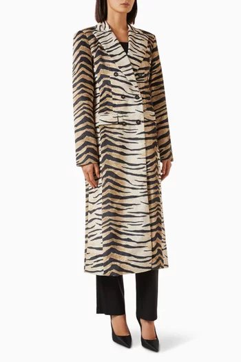 Zimran Textured Zebra Coat