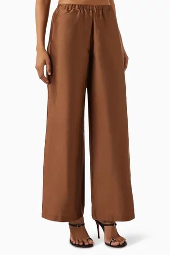 Lune Wide-leg Pants in Taffeta