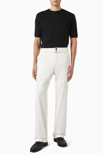 Belted Pants in Cotton-gabardine