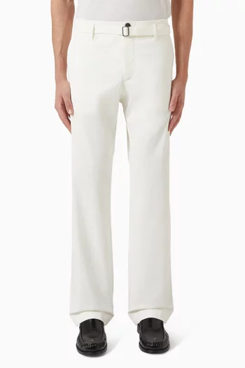 Belted Pants in Cotton-gabardine