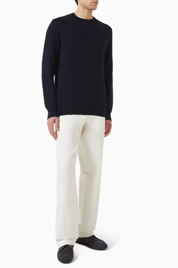 Crewneck Sweater in Wool-knit
