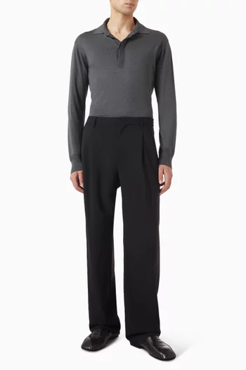 Polo T-shirt in Silk-knit