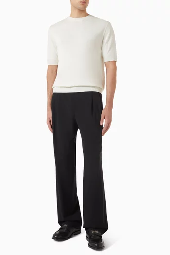 Crewneck T-shirt in Silk-knit
