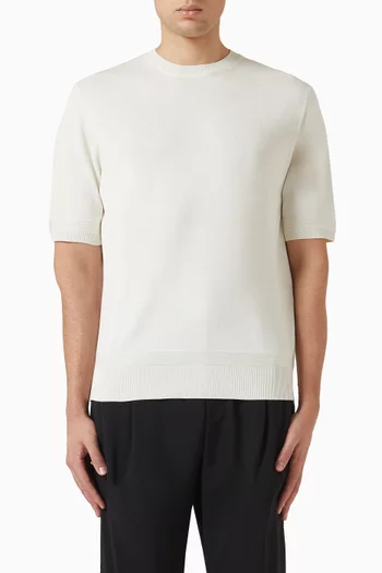 Crewneck T-shirt in Silk-knit