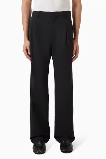 Pleated Pants in Wool-blend