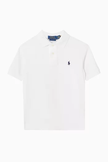 Polo Shirt in Mesh Knit