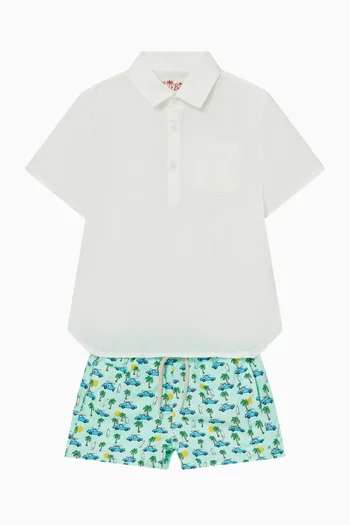 Graphic-print Swimshorts