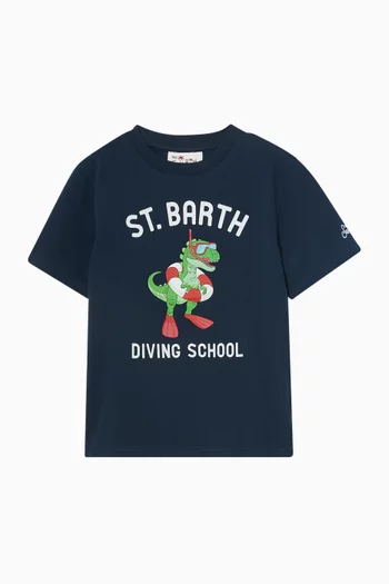 Graphic-print T-shirt in Jersey