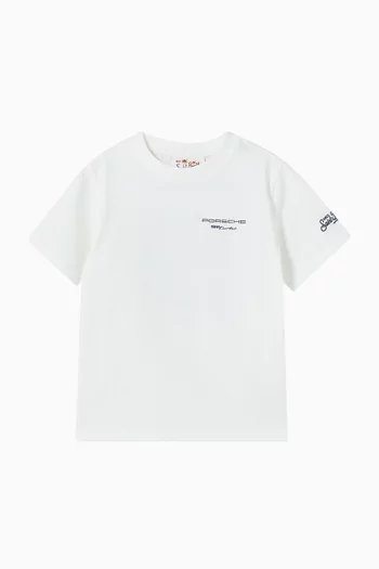 Porsche-print T-shirt in Jersey
