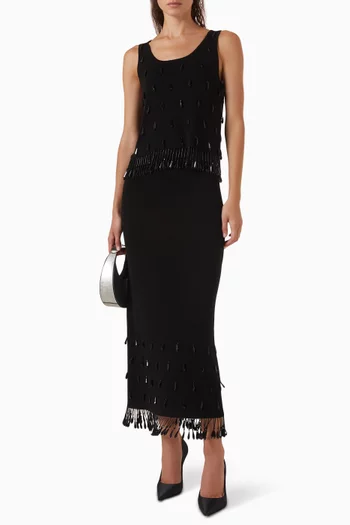 Hysa Embellished Tank Top in Knit