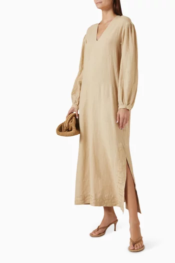 Louise Maxi Dress in Linen