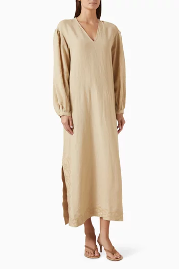 Louise Maxi Dress in Linen