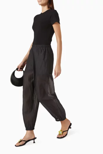 Lumas Wide-leg Pants in Silk-organza