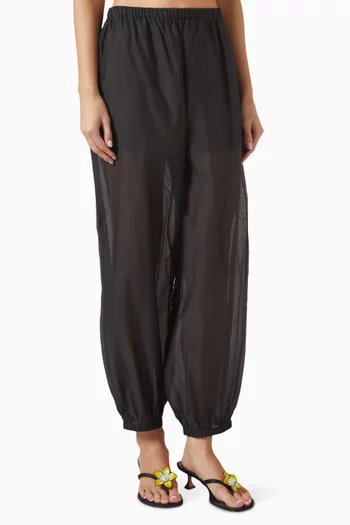 Lumas Wide-leg Pants in Silk-organza