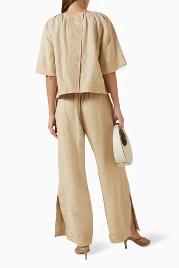 Marian Boxy Top in Linen