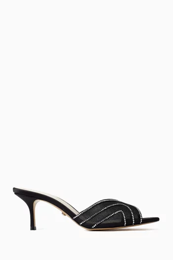Rainbow 65 Mules in Satin