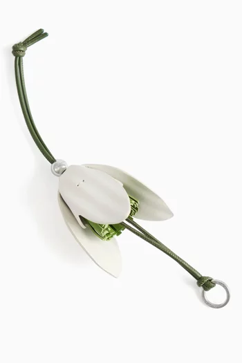 Snowdrop Bag Charm in Leather