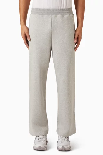 NB Grey Relaxed Straight-leg Pants in Cotton