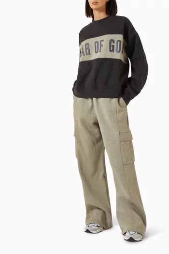 Panelled Classic Sweatshirt in Fleece