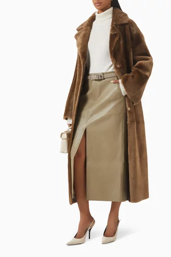 Rien Reversible Coat in Shearling