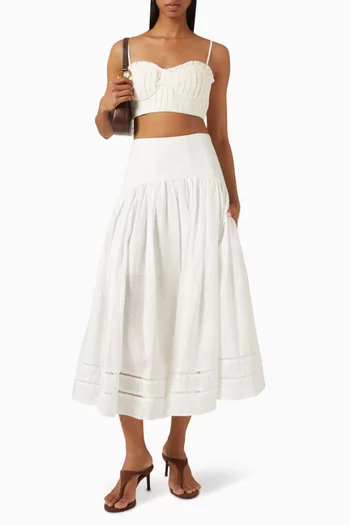 Elin Gathered Midi Skirt