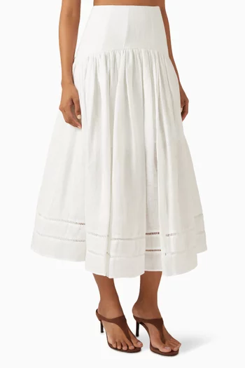 Elin Gathered Midi Skirt