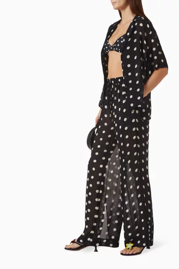 Lise Wide-leg Pants in Georgette