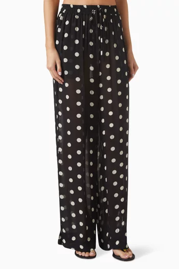 Lise Wide-leg Pants in Georgette