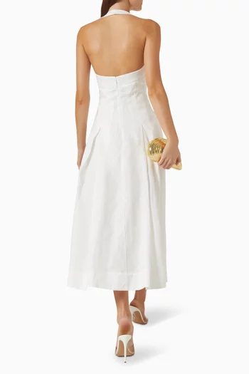 Elisabeth Halterneck Dress in Linen