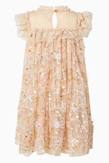 Dominique Flower Sequin Dress