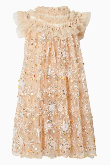 Dominique Flower Sequin Dress