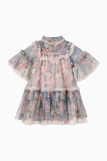 Katy Rose-printed Dress in Tulle