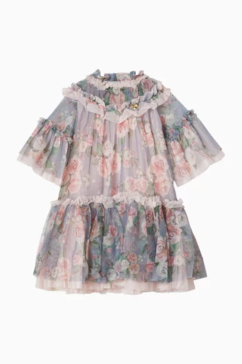 Katy Rose-printed Dress in Tulle