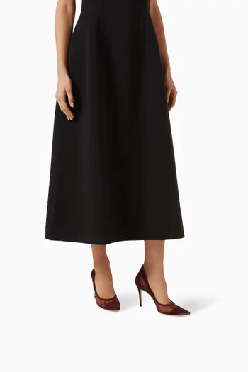 Pointed-toe 95 Pumps in Suede & Mesh