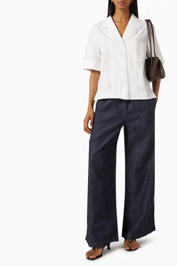 Drawstring Wide-leg Pants