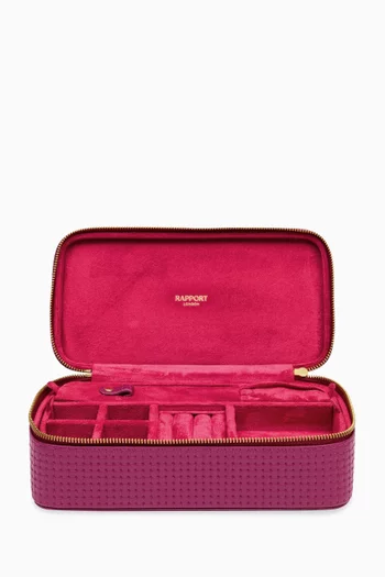 Charlotte Jewellery Case in Woven Leather