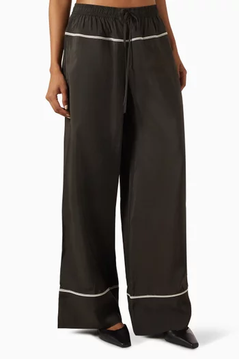 Contrast Piping Pants