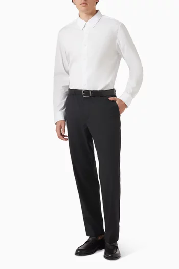 Straight-fit Shirt in Cotton Blend