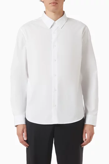 Straight-fit Shirt in Cotton Blend