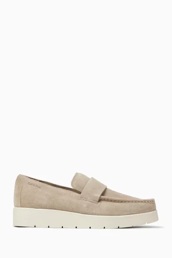 Hybrid Apron Toe Loafers in Suede