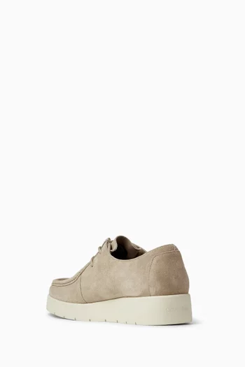 Hybrid City Lug Apron Shoes in Suede