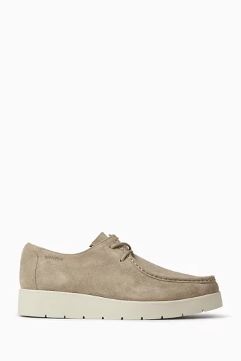 Hybrid City Lug Apron Shoes in Suede