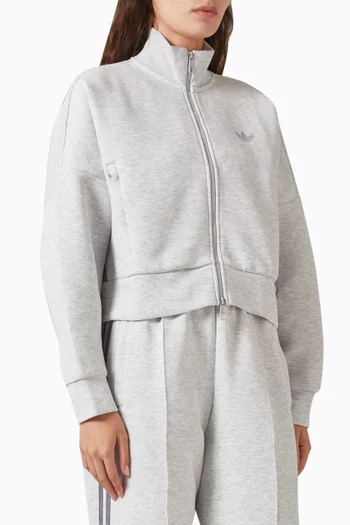 Spacer Track Jacket in Cotton-blend