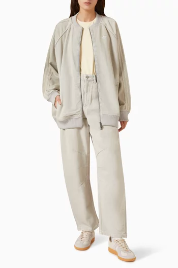 SST Oversized Track Jacket in Denim