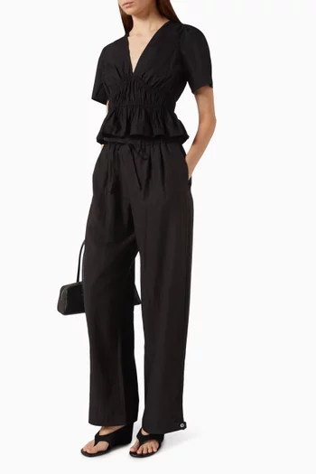 Fulham Wide-leg Pants in Tencel Blend