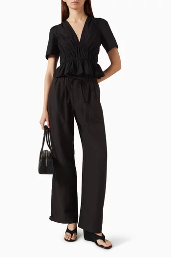 Orla Peplum Shirt in Cotton
