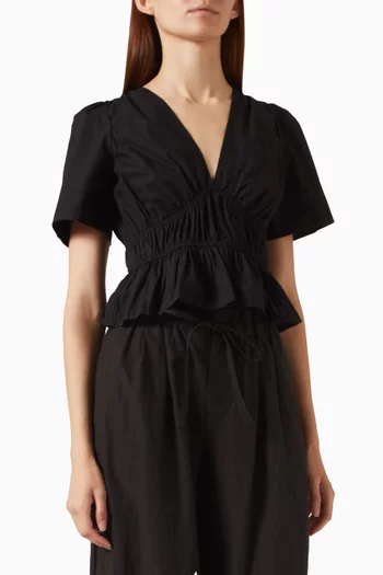 Orla Peplum Shirt in Cotton